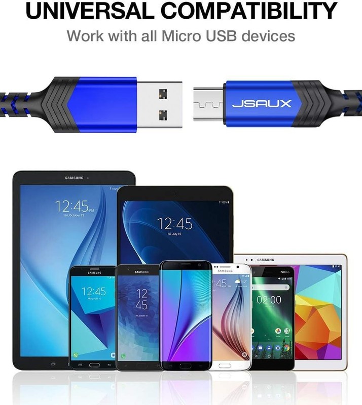 Universal 6.6FT Micro USB Charging Cable Set - Fast Data Transfer, Tangle-Free gallery