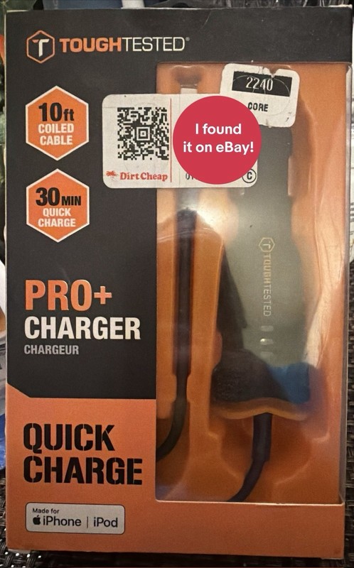 ToughTested Pro+ Charger Quick Charge (iPhone)(TT-PCT-IP5)