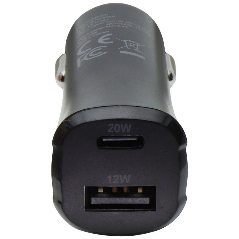 Quikcell 32W Dual Port (USB-C and USB-A) PD Car Charger - Black gallery