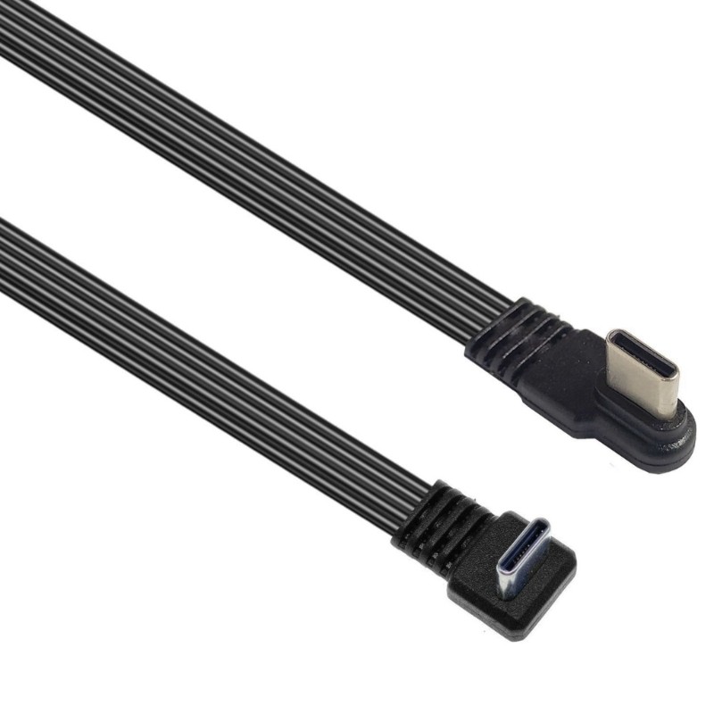 45W 90 Degree Elbow Type C Cable Type C To USB C Male Fast Charging Data Cord