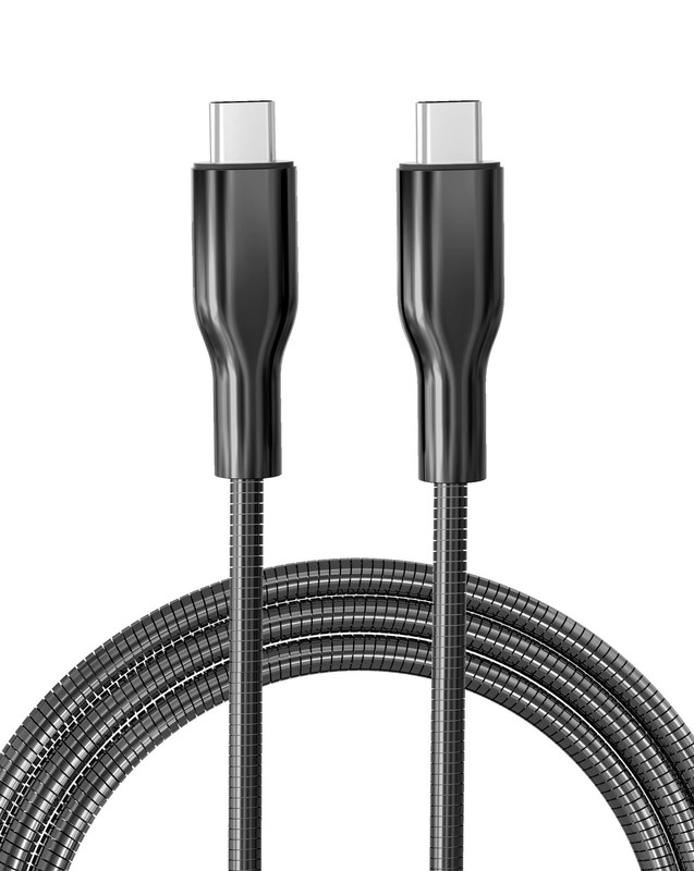 13FT Chew Proof Metal USB C to USB C Cable Shielded Armor Tough Braided Wire