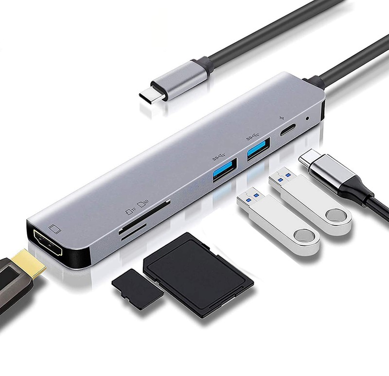 For Galaxy S24/S25/S26/Plus/Ultra - 7-in-1 USB-C to 4K HDMI Adapter PD Port gallery