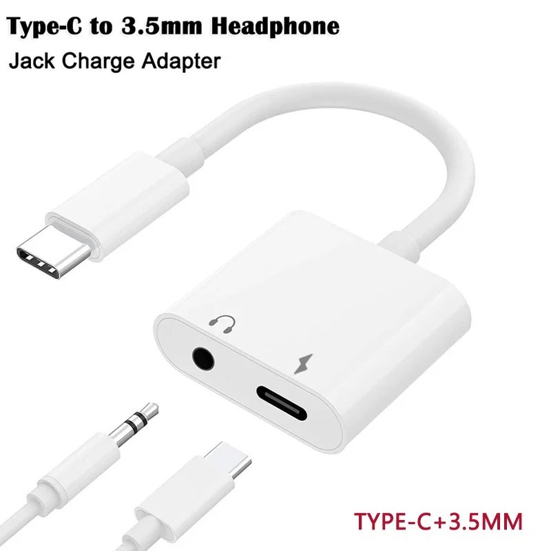 2 IN 1 Headphone Adapter Jack 8 Pin Data to 3.5mm AUX Cord Splitter,Compatible w gallery
