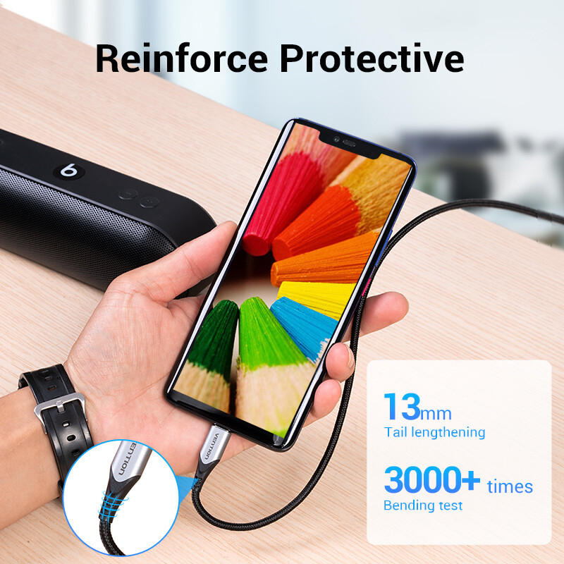 USB Type C Cable 3A Fast Charging USB-A to C Charge Braided Cord Charger Lead gallery