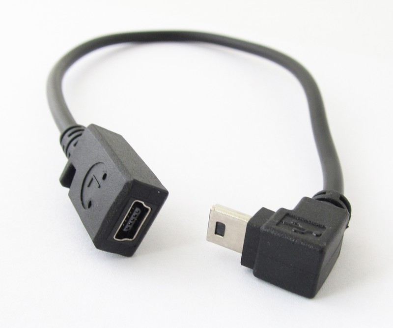 1pc Mini 5pin USB Male To Female Down direction Angle 90 degree USB Adapter