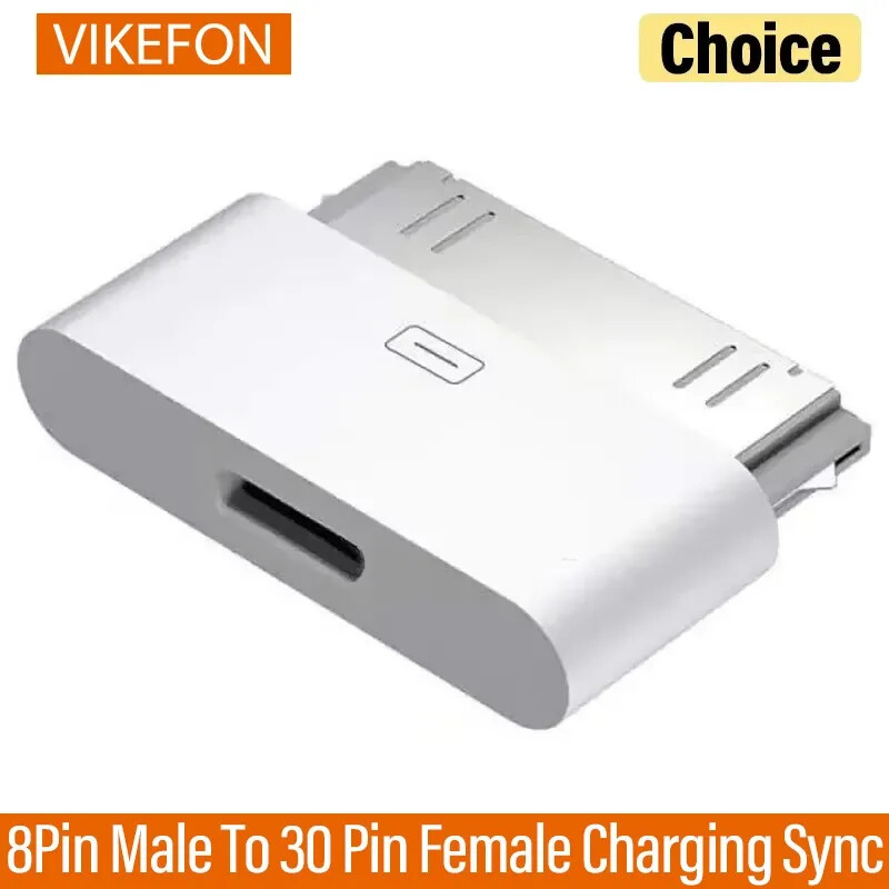 8Pin Male To 30 Pin Female Adapter Charging Sync Converter iPhone IPad Ipod