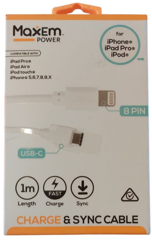 1 Meter – Charging and Syncing CABLE FOR IPhone 5 6 7 8 9 X, IPAD IPOD