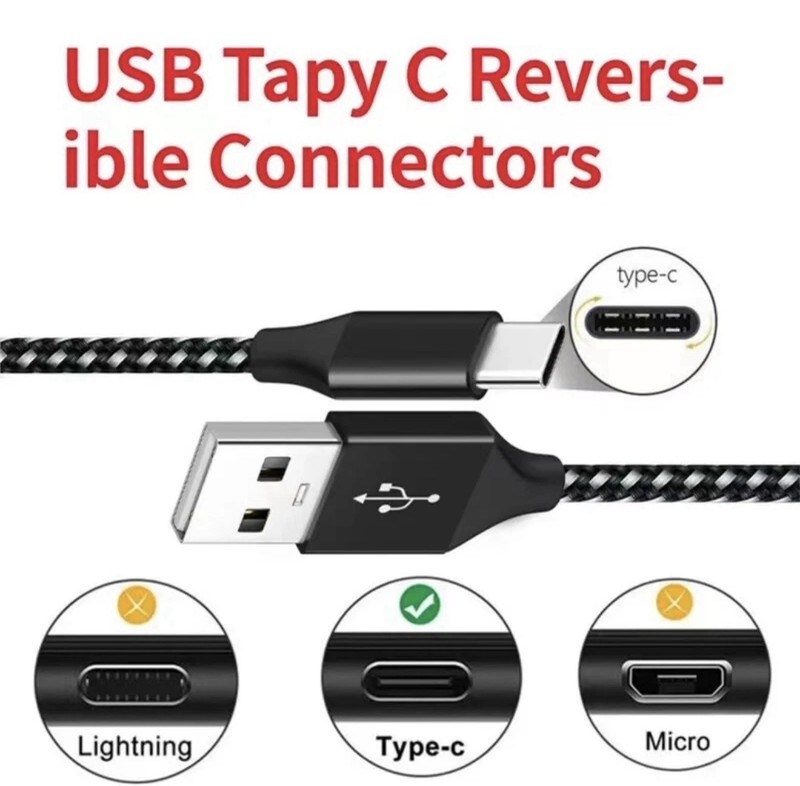 4-Pack 6FT USB Type-C Charger Cable Braided for Samsung A15 & A14 Phones gallery