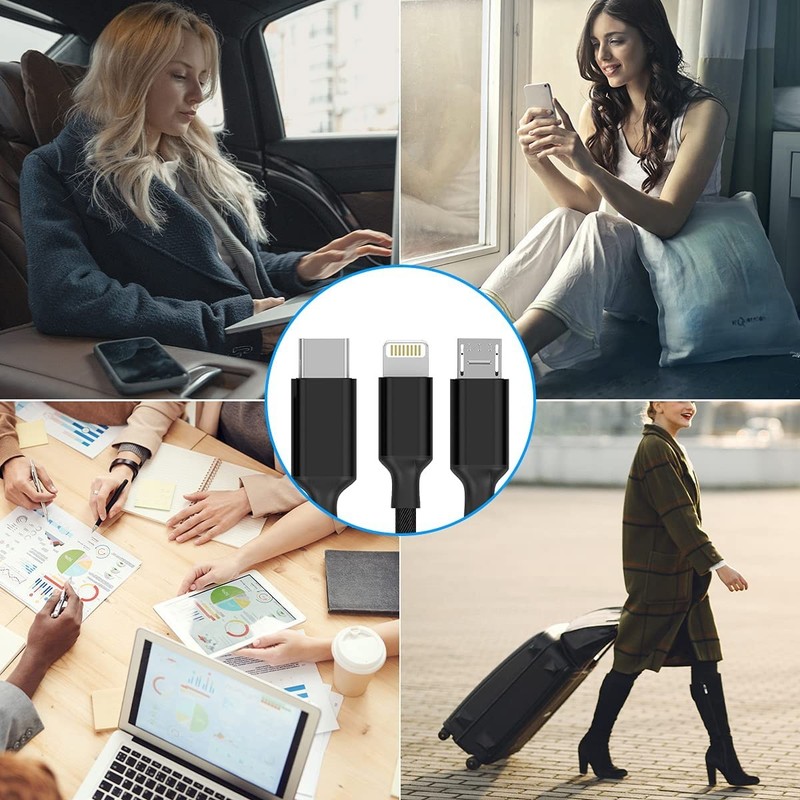 For Galaxy XCover7/XCover6 Pro - 3-in-1 USB Cable Power Cord Charging Wire gallery