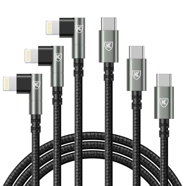USB C to Lightning Cable 10FT Apple MFi Certified 3Pack Long iPhone Charger C…