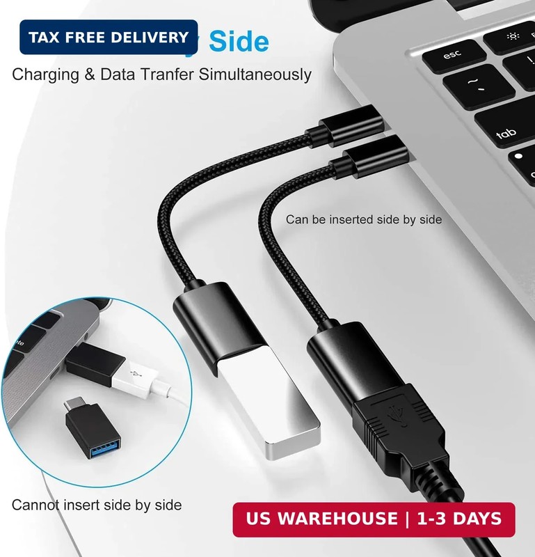 USB C to USB 3.0 Adapter [3 Pack], USB C Male to USB Female OTG Cable Thunderbol gallery