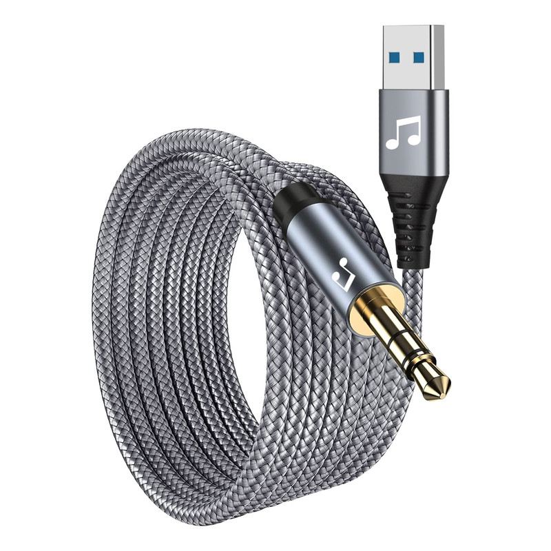 Cable de audio auxiliar USB C a jack de 0.138 in para altavoz est�reo de coche