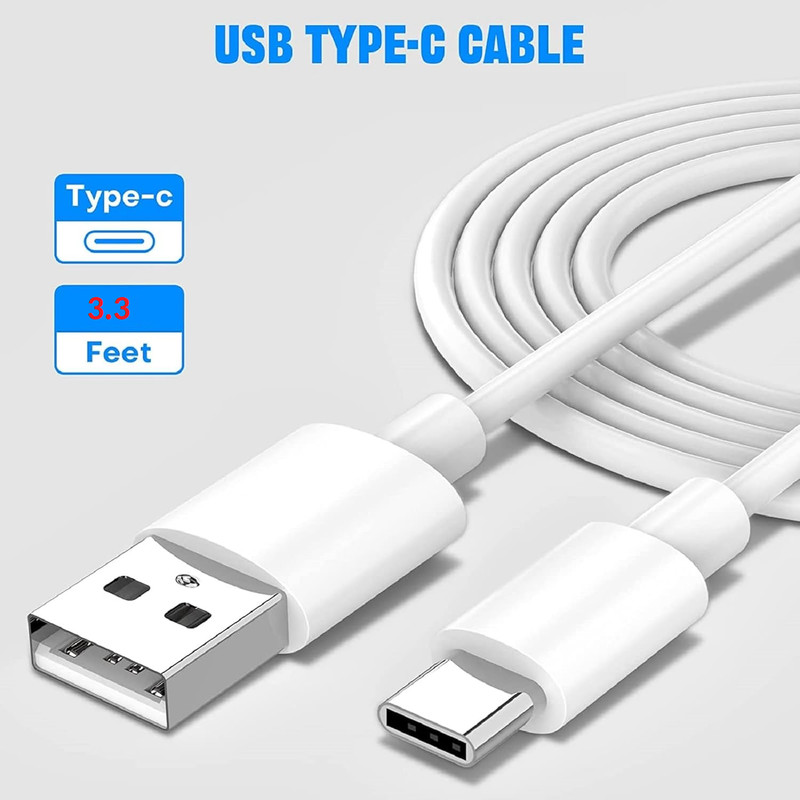 10W Charger Block for Samsung Phone Wall Charging with 3.3FT USBC Cable White gallery
