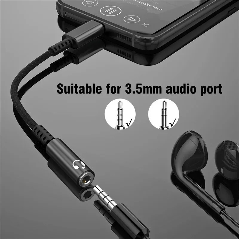USB Type C to 3.5mm Headphone Audio Aux Stereo Cable Adapter For Samsung Huawei gallery