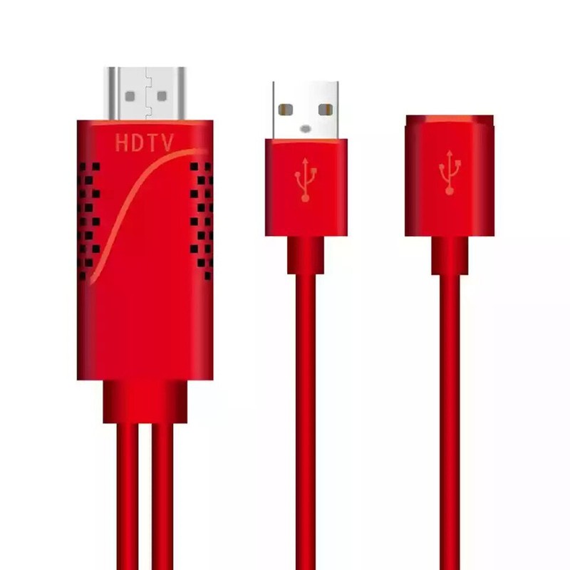 USB Female to HDMI Adapter Cable for Windows TV IOS and Android Data Transfer