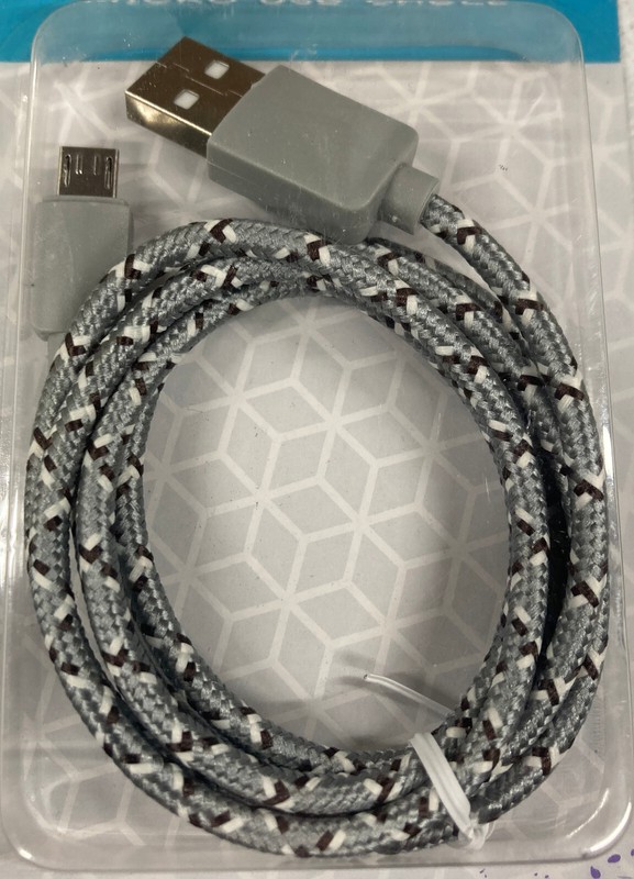 Micro USB Braided Cable 39″ 1M Gray High Speed Charging & Data Transfer 2.1 Amp