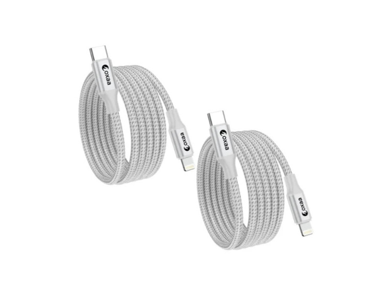 OXAA 2M USB C to Iightning Charging Cable - 2 Pack OXCB1341 Silver | New gallery