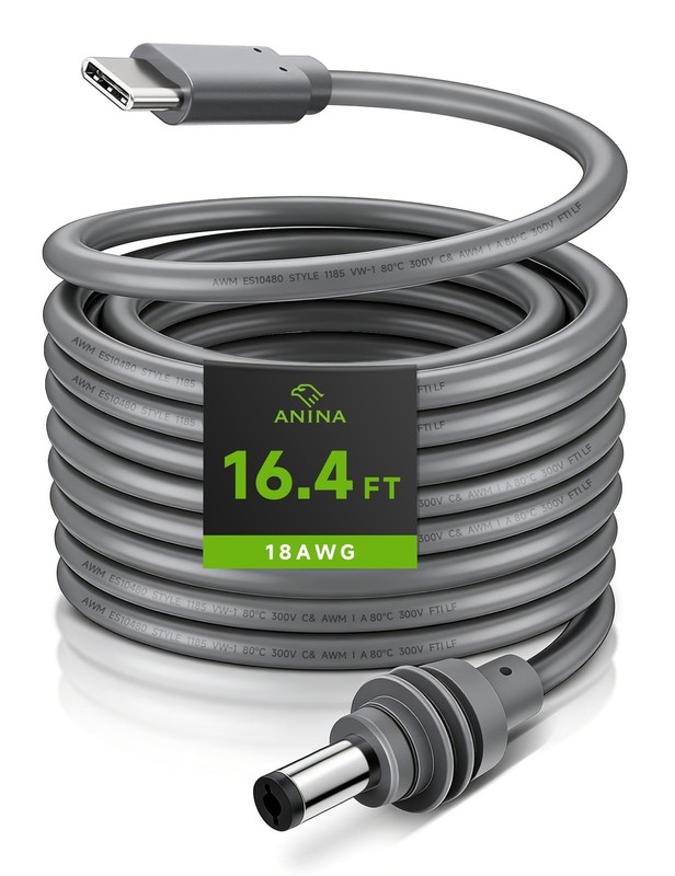 USB-C to DC Power Cable for Starlink Mini (5M/16.4FT) with Smart PD Chip, 18A…