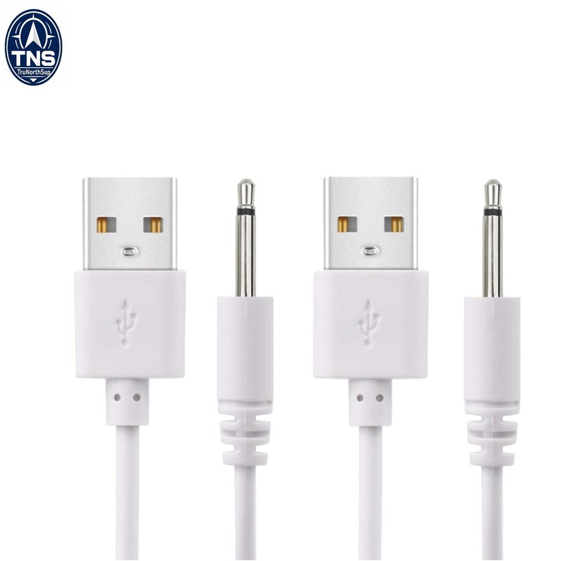 2 Pack 2.7ft USB to DC 2.5mm Charging Cable for Laptop PC Rechargeable Devices