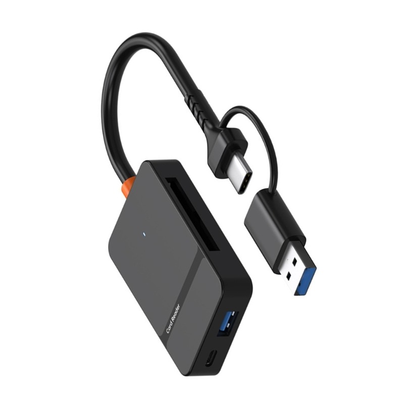 8 in 1 Multiple Card Reader OTG Function for Laptops Devices USB A C Port gallery
