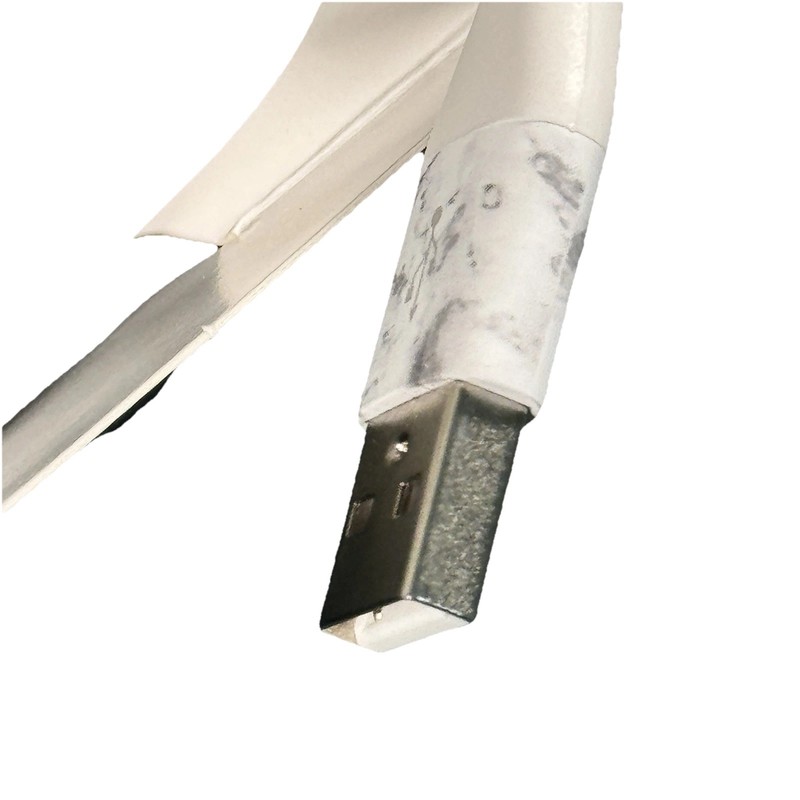 heyday 8-Pin to USB-A Charging Cable 6 ft Gray Marble Open Box gallery