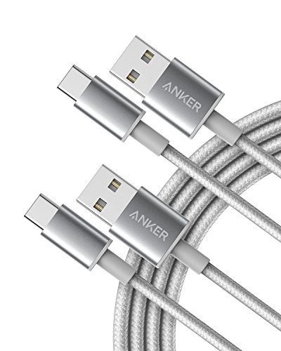 ANKER USB TO USB C CABLE [2 PACK, 6FT] USB A TO USB C CHARGER CORD - SILVER gallery