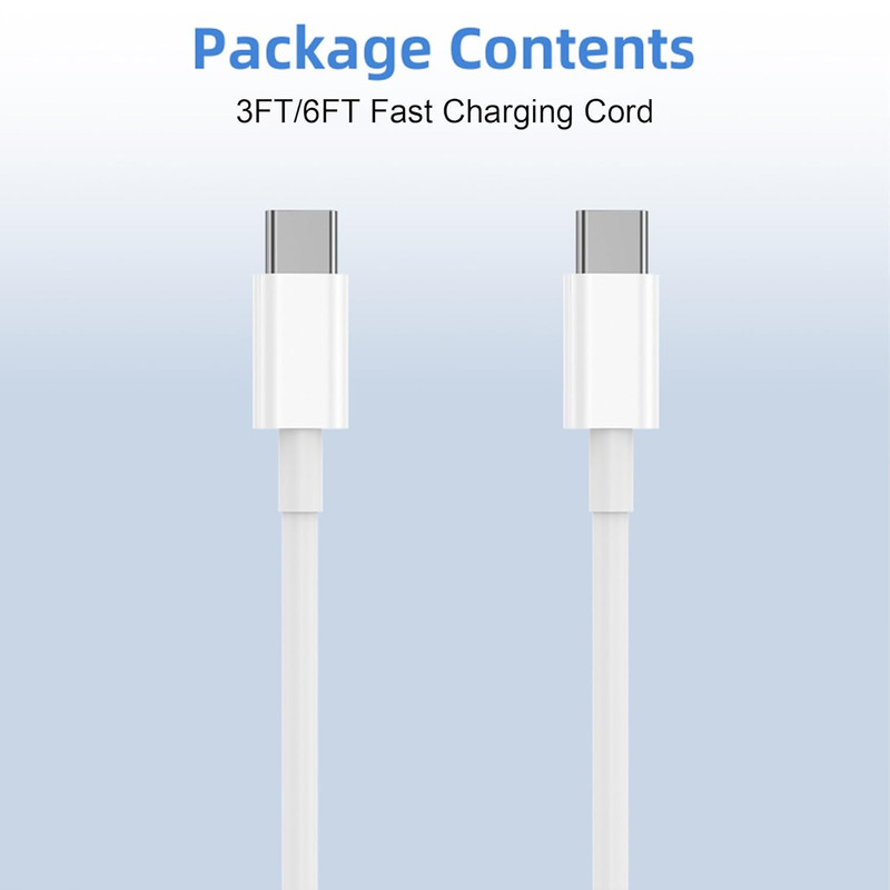 USB C to USB C Cable, 60W [3FT+6FT] for Iphone 17 16 15 Fast Charger Cord, 2Pack gallery