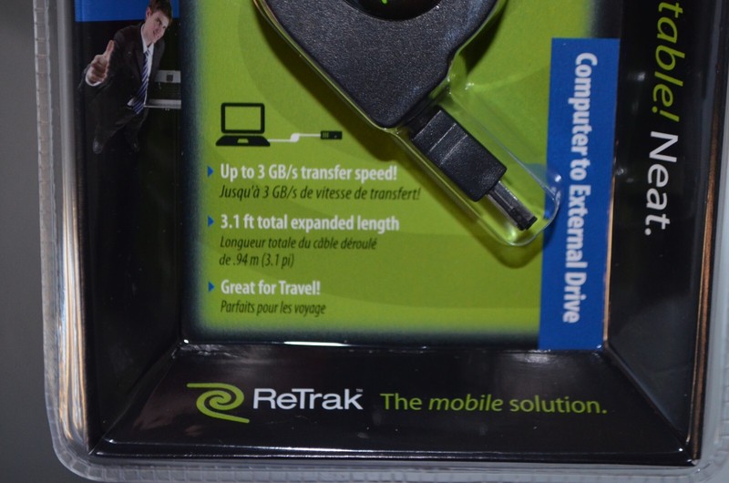 New ReTrak Retractable eSATA Cable for external hard drives 3.1ft extended lengt gallery