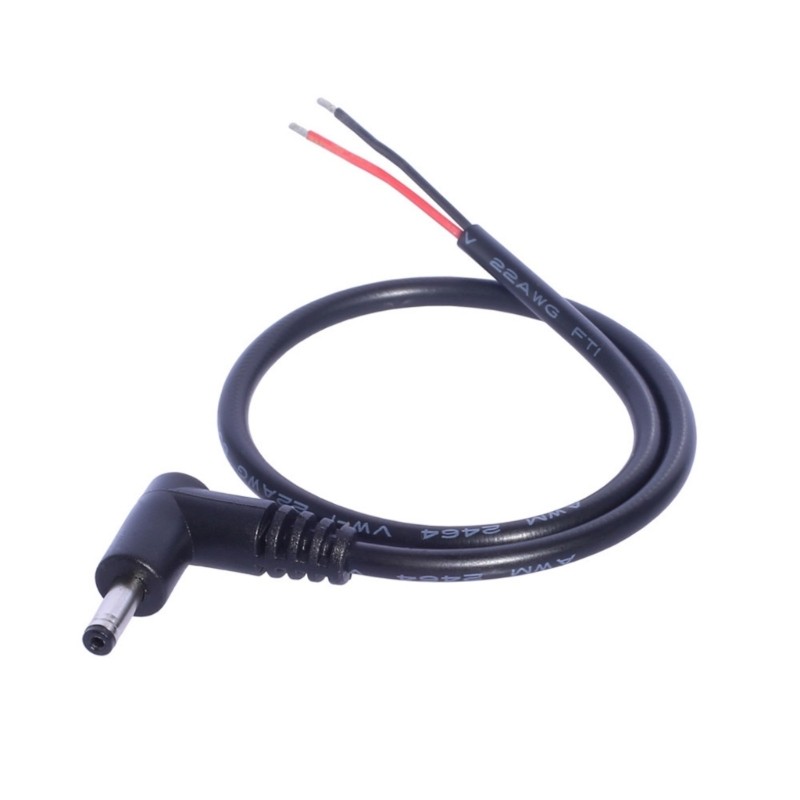 Right Angled 3.5×1.35mm Male Plug Flexible Power Cord 3.5mmx1.35mm Male Charging
