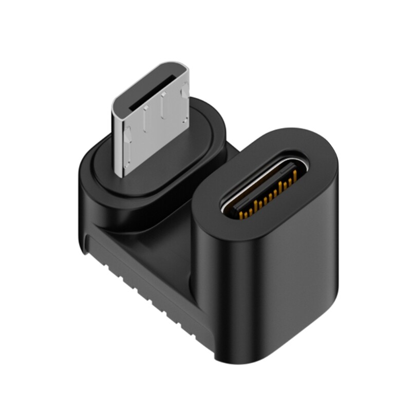 90 Degree Left Right Angled Micro USB Male To Type C Female Adapter Connector gallery