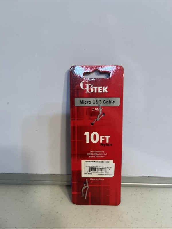 CBTEK Micro USB 10ft Nylon Charging Cables - USB 2.0 to Micro gallery