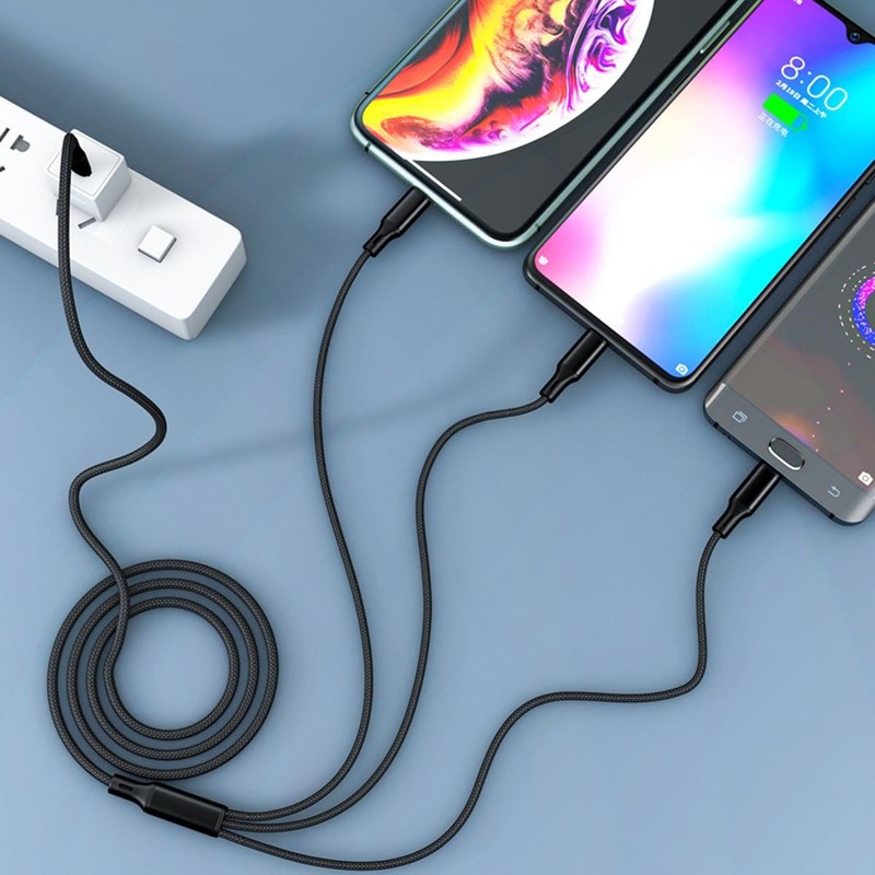 6ft USB Multi Charging Cable - USB Splitter 1 in 3 Out Fast Charging Cord, 3 ... gallery