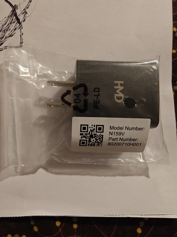 HMD N159V (HAD-010U) Phone Charger 10W (5V 2A) USB-A To USB-C Black Brand New gallery
