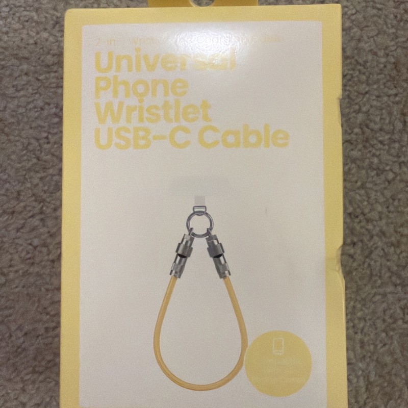 GEMS Universal Phone Wristlet USB-C Cable – Yellow