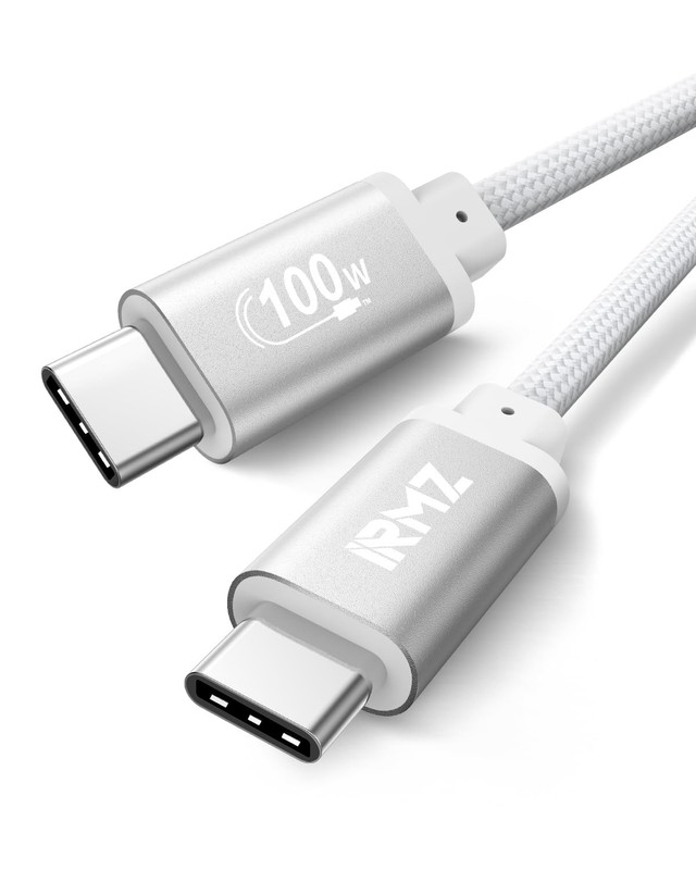 White USB C to USB C Cable 2ft for Car 100W C to C Cable Fast Charging, Short…