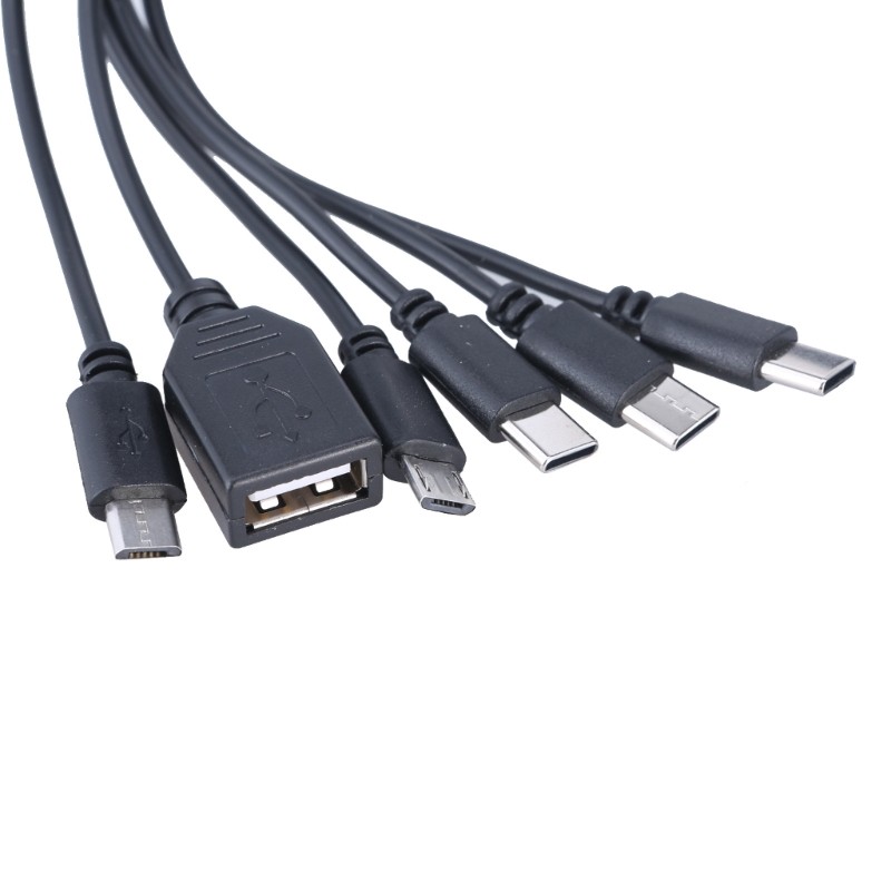Multi Charging Cable 6 in 1 Type C to USB1 & USB Adapter Cable 47cm/18.5in gallery