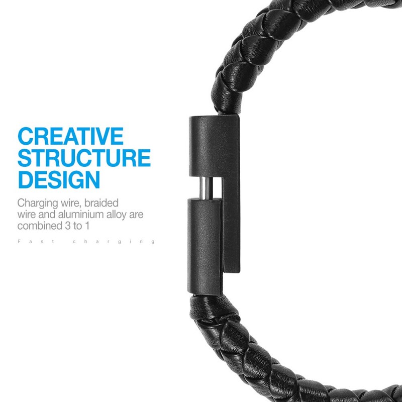 UKCOCO USB Type C Data and Charging Cable Wristband Style (Black) gallery