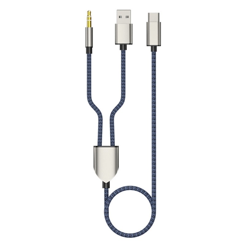 Stereo Aux Headset Cable Two-in-one Connection Wire Line for USB C Tablet Phone gallery