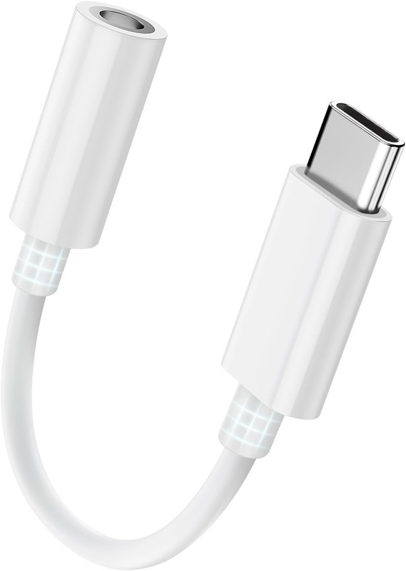 USB C to 3.5mm Headphone Jack Adapter DAC Chip Audio Aux Samsung iPhone 15 16 17