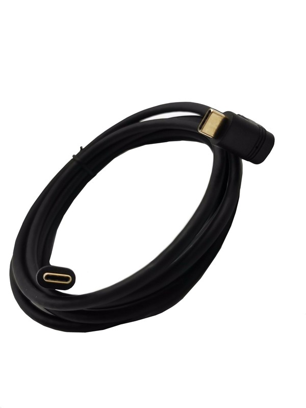 1x USB Type C 90°to Type C Male to Male Adapter Fast Charge Charging Cable 3A 1m gallery