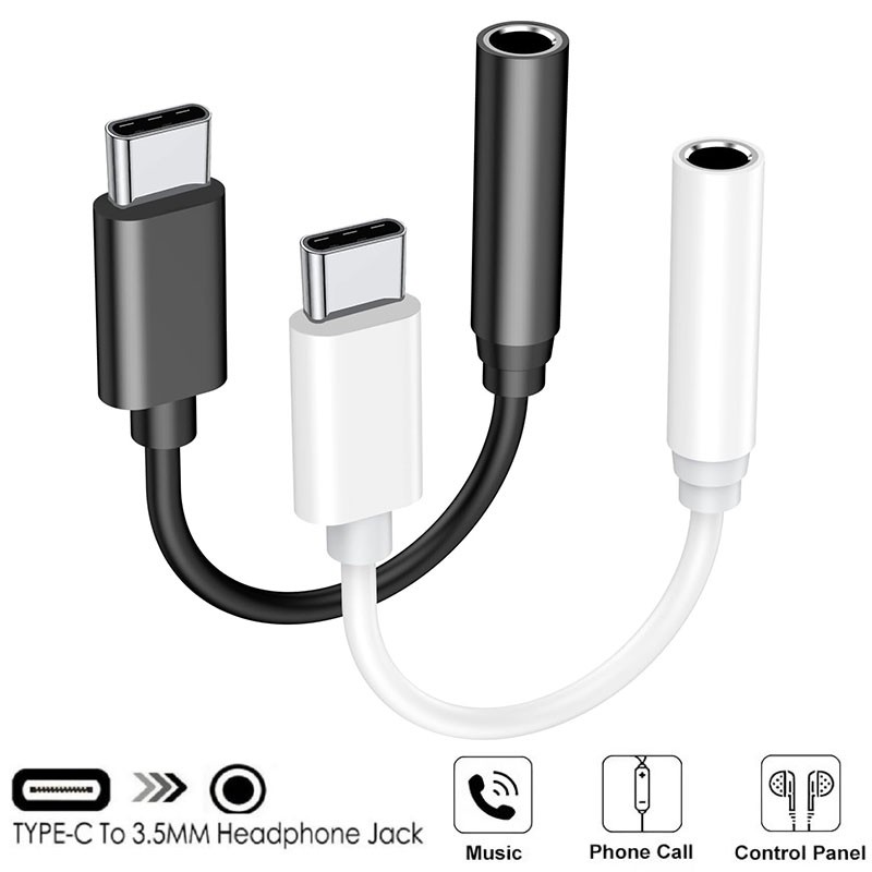 USB-C Type C Adapter Port to 3.5MM Aux Audio Jack Earphone Headphone Cable USB gallery