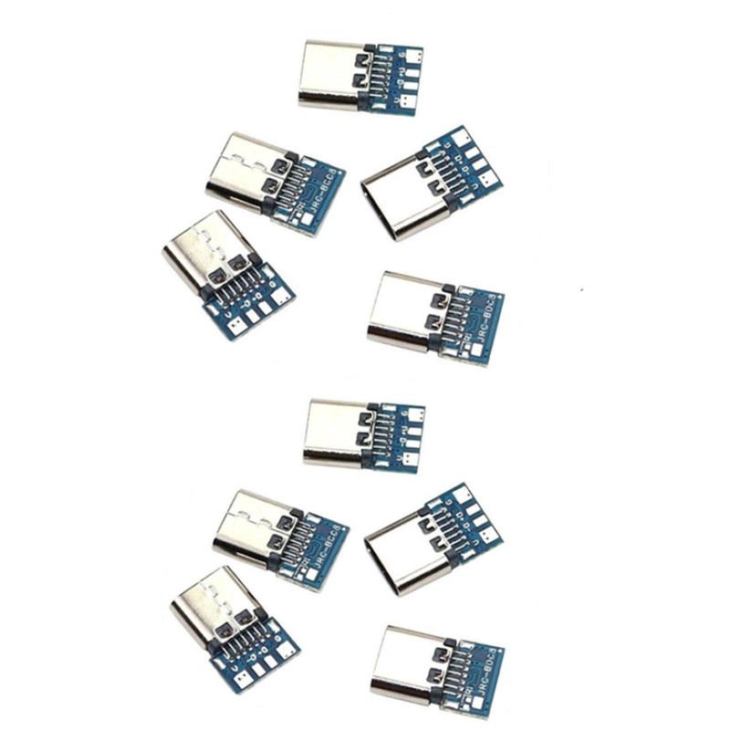 10Pcs/Set USB 3.1 Type-C Connector 14 Pins Female Socket Receptacle Adapter