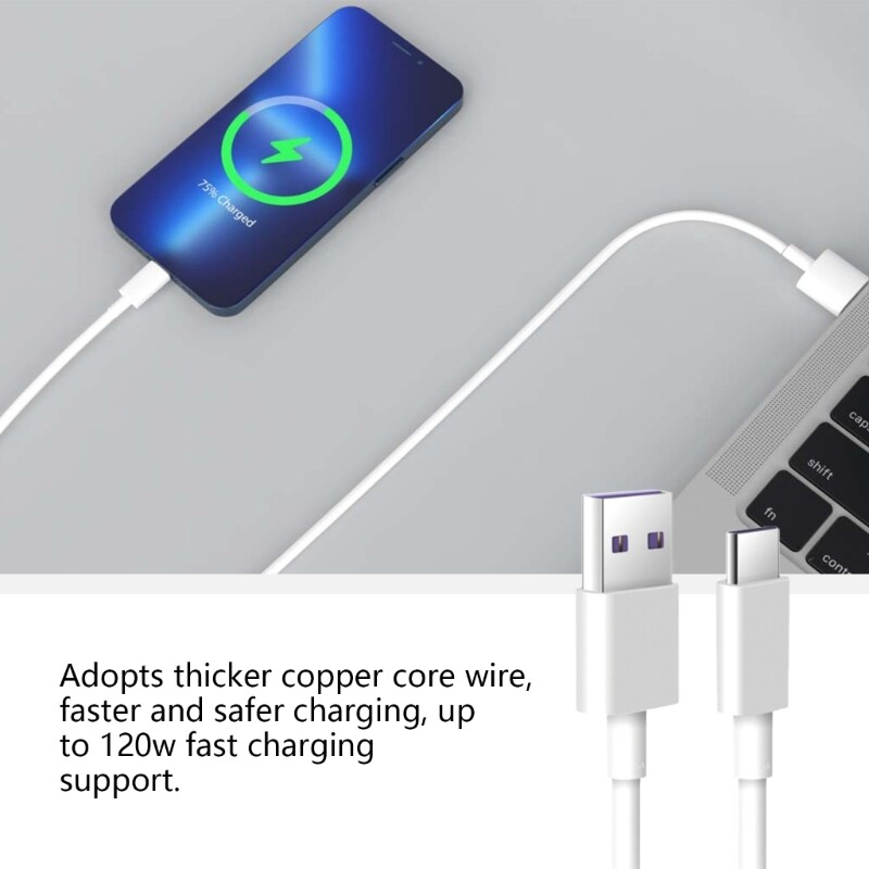 5A Quick Charging Power Cable Wire Supports Data Transfer USB to Type C Cord gallery