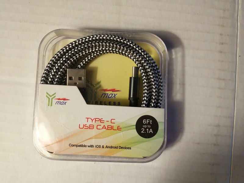 Lot of 3 Type-C USB Cable - 6 foot New In Package Compatible With iOS & Android gallery