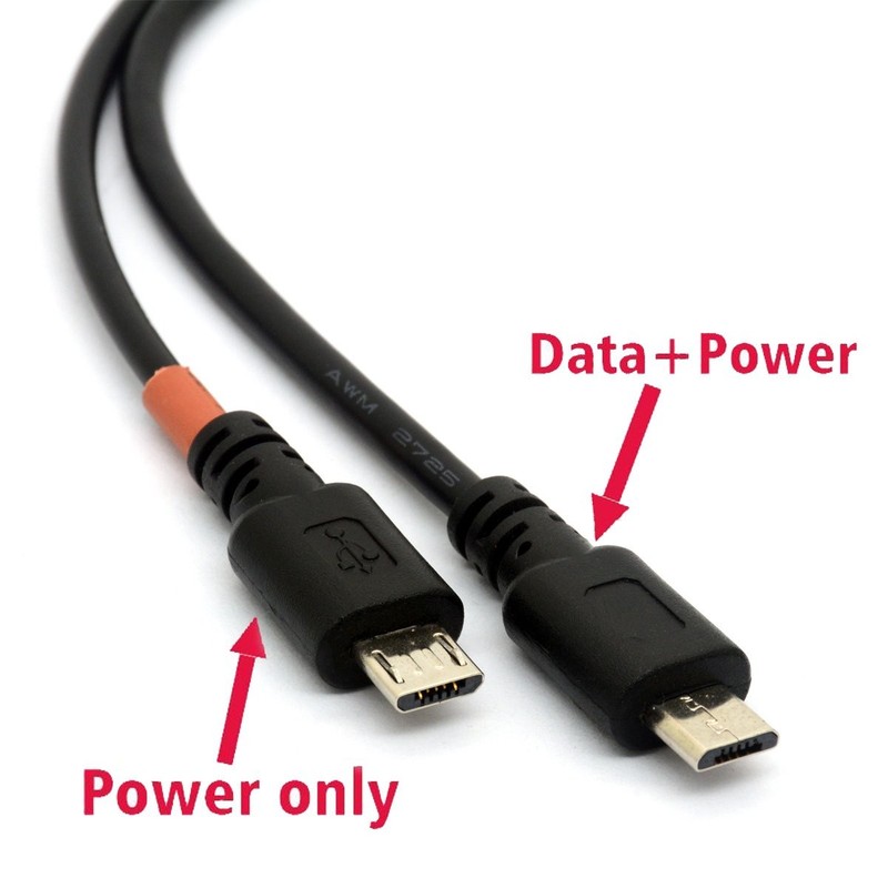 Micro USB Cable Y Splitter USB 2.0 A to Dual Micro B Power Enhancer Hub Adapt... gallery