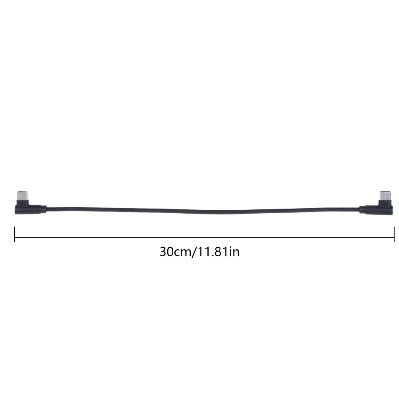 90 Degree Angled USB C to USB C Charger Cable Fast Charging Type SyncCord 30cm gallery