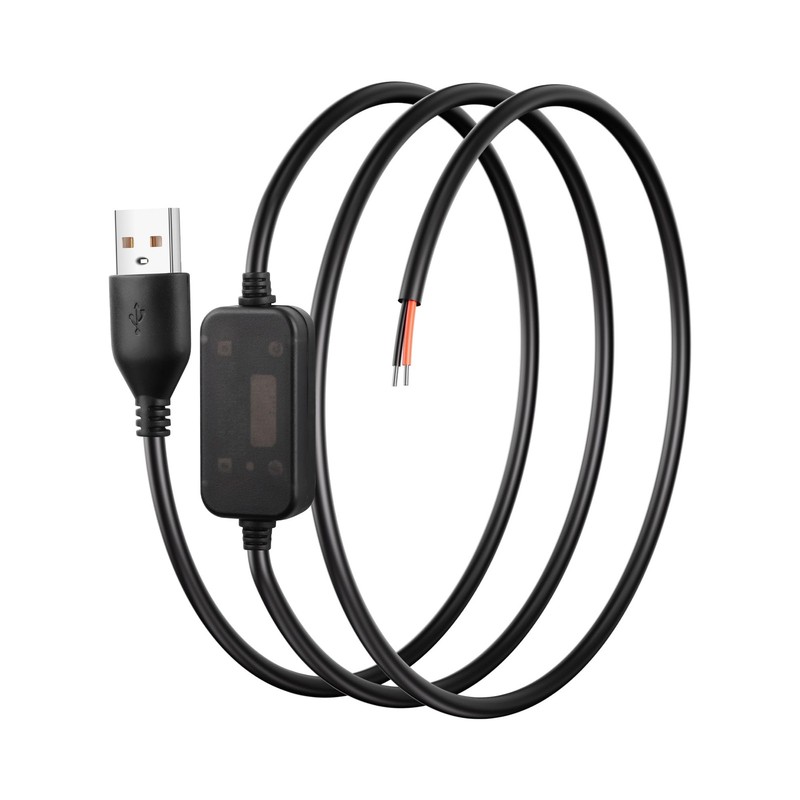 SinLoon DC boost cable 20AWG USB 5V to 12V boost converter, USB2.0 male to ba…