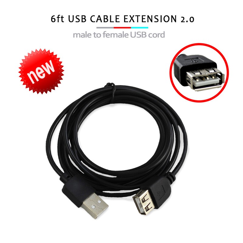 B2G1 Free USB 6FT MINI 2.0 A Male to A Female Extension Cord M/F Extender Cable
