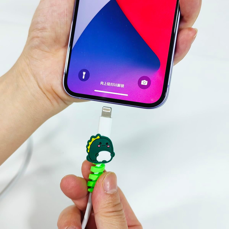 10 PCS Cartoon Silicone Charger Cable Protector Mobile Phone Charger End Cord Co gallery