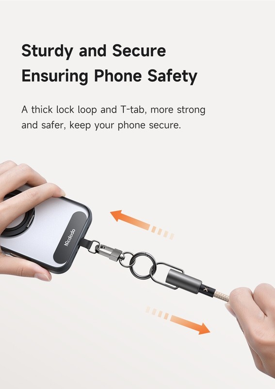 Mcdodo 60W 2 in 1 USB-C To USB-C Fast Charge Cable Crossbody Phone Lanyard gallery